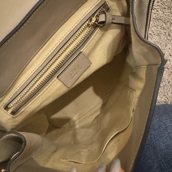 Like New Chloe Faye Leather Backpack Shoulder Bag Suede shoes purse - Picture 9 of 12